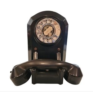 1930s Wall-Mounted Rotary Phone made by Automatic Electric Art Deco Styling RARE